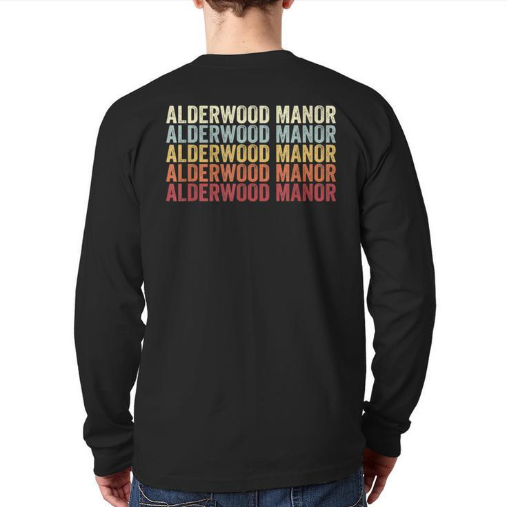 Alderwood Manor Washington Alderwood Manor Wa Retro Vintage Back Print Long Sleeve T-shirt