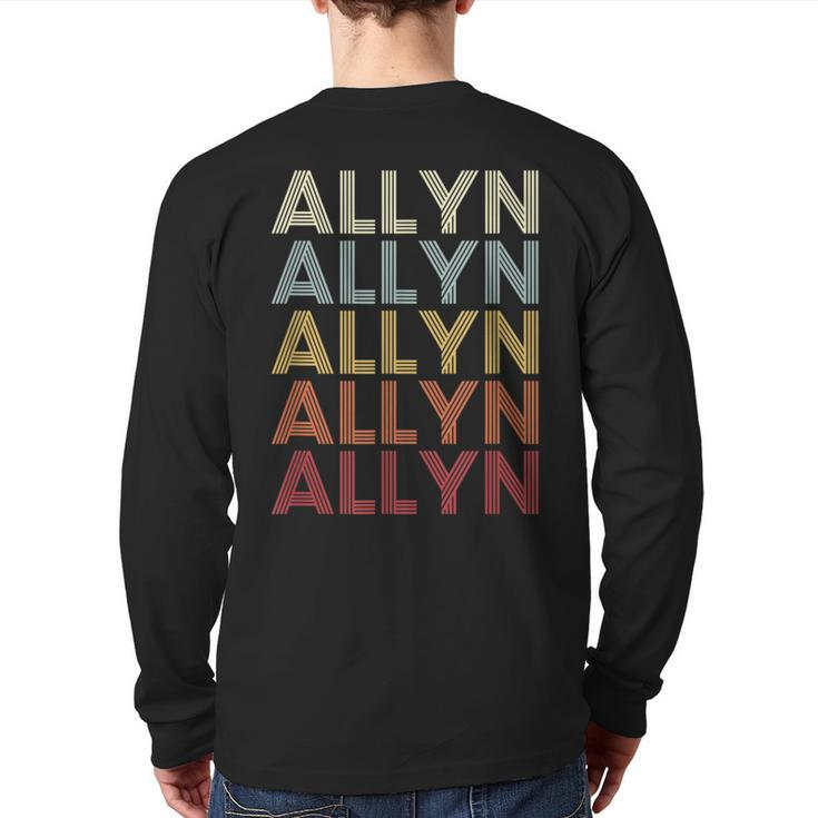 Allyn Washington Allyn Wa Retro Vintage Text Back Print Long Sleeve T-shirt