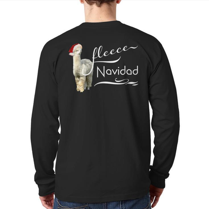 Alpaca Fleece Navidad Christmas T Back Print Long Sleeve T-shirt