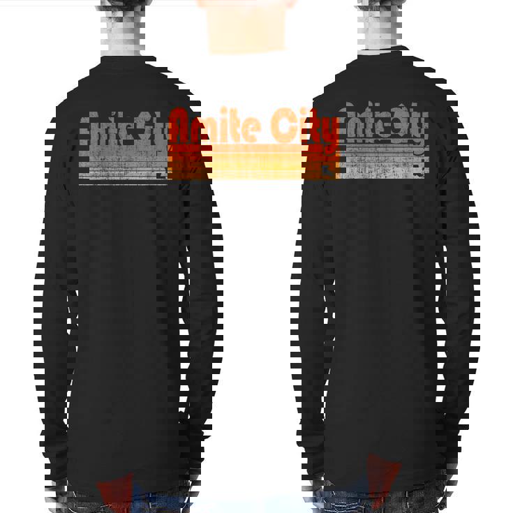 Amite City Louisiana Retro 80S Style Back Print Long Sleeve T-shirt