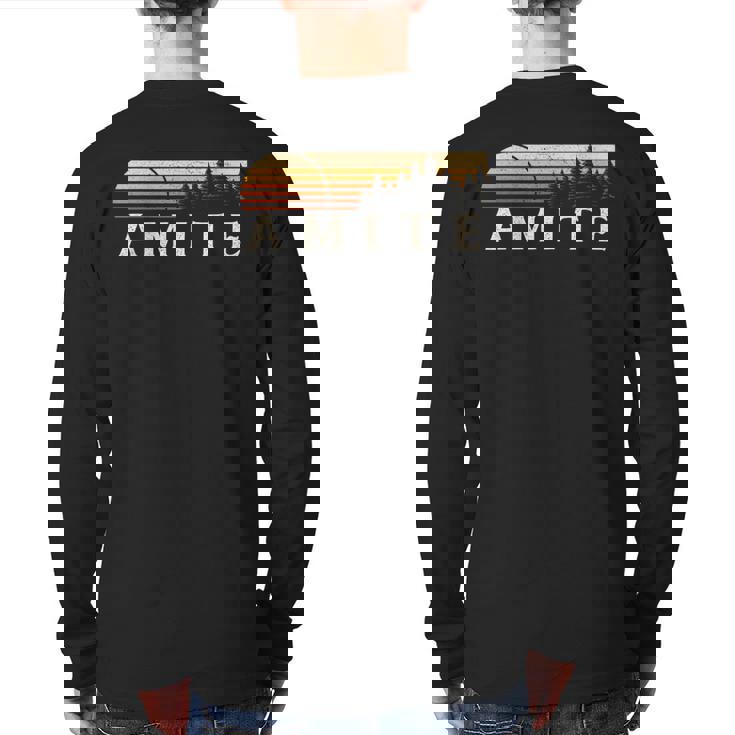 Amite La Vintage Evergreen Sunset Eighties Retro Back Print Long Sleeve T-shirt