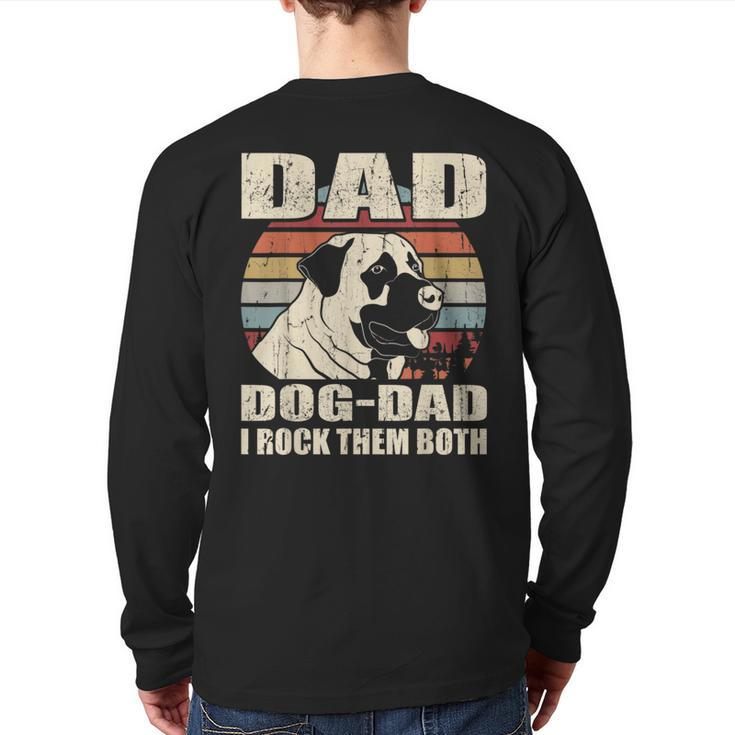 Anatolian Shepherd Dad And Dog Dad I Rock Them Both Vintage Back Print Long Sleeve T-shirt