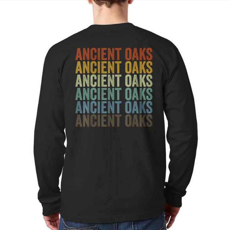 Ancient Oaks City Retro Back Print Long Sleeve T-shirt