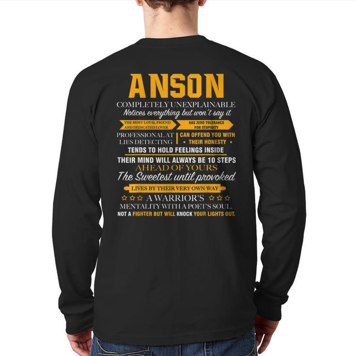 Anson Completely Unexplainable Name Front Print 1Kana Back Print Long Sleeve T-shirt