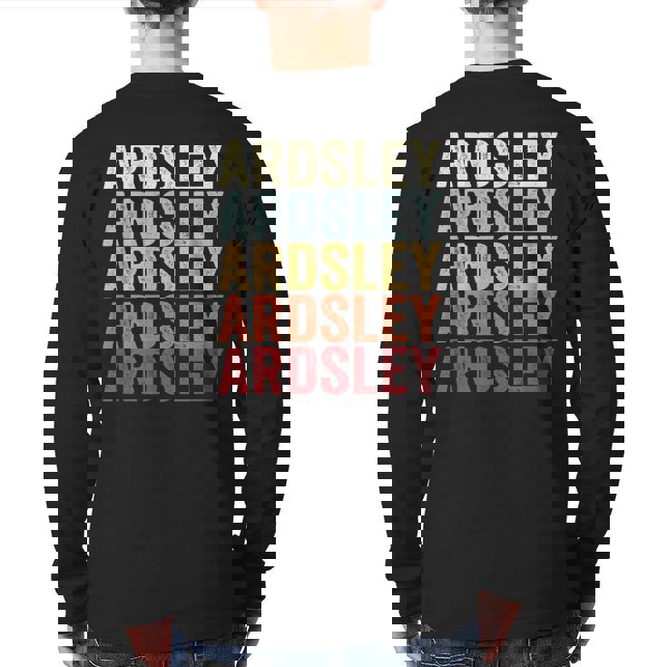 Ardsley New York Ardsley Ny Retro Vintage Text Back Print Long Sleeve T-shirt