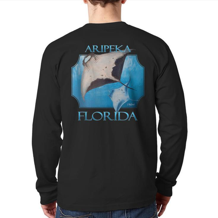 Aripeka Florida Manta Rays Ocean Sea Rays Back Print Long Sleeve T-shirt