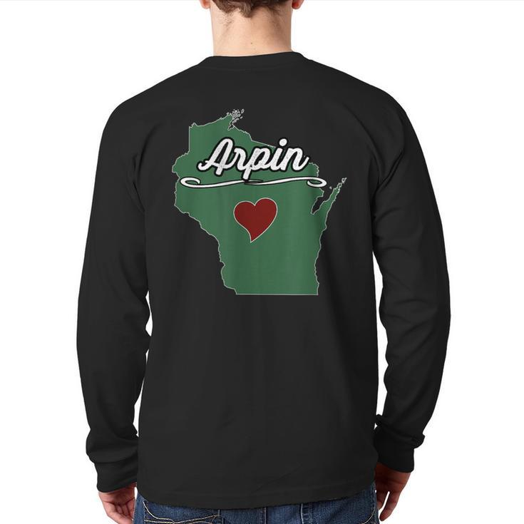Arpin Wisconsin Wi Usa City State Souvenir Back Print Long Sleeve T-shirt