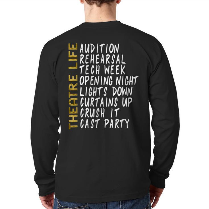 Theatre Acting Thespian Play Director Back Print Long Sleeve T-shirt