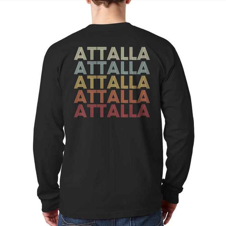 Attalla Alabama Attalla Al Retro Vintage Text Back Print Long Sleeve T-shirt