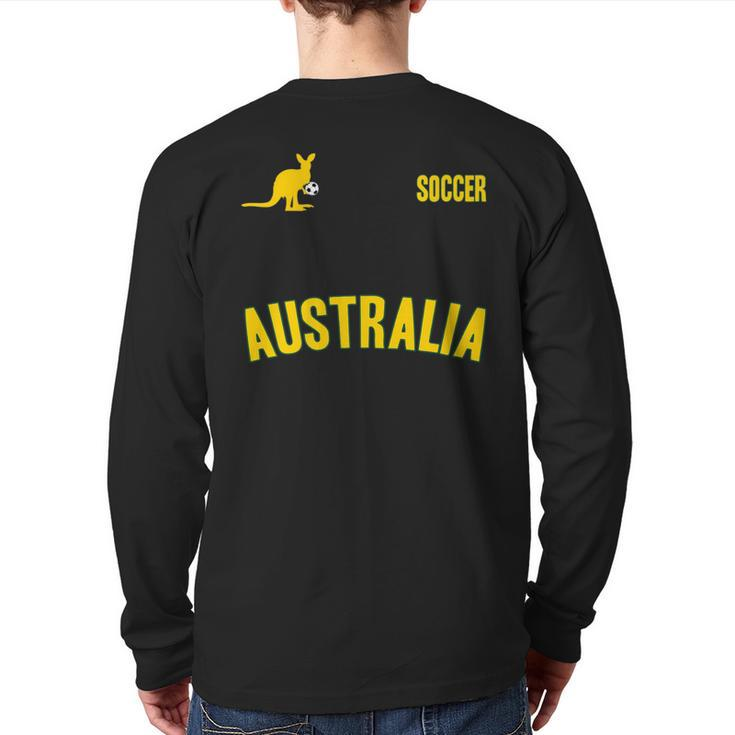 Australia Soccer Aussie Soccer Sports Back Print Long Sleeve T-shirt