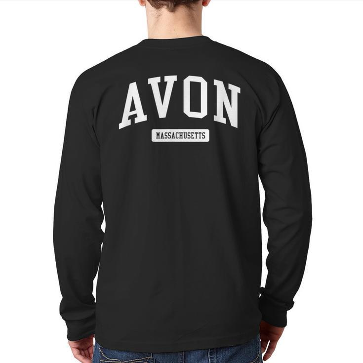 Avon Massachusetts Ma College University Sports Style Back Print Long Sleeve T-shirt