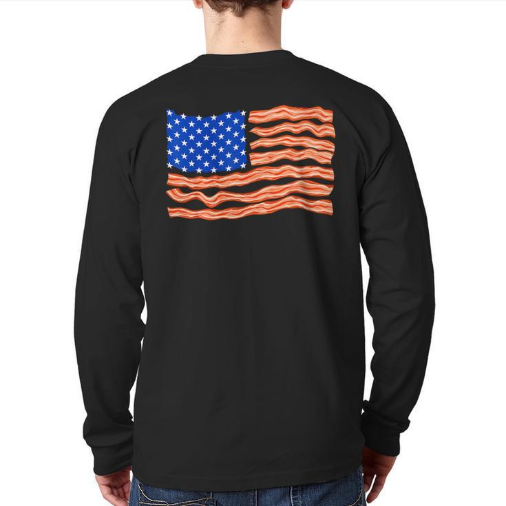 Bacon Lover Meat Lover Bbq Bacon Back Print Long Sleeve T-shirt