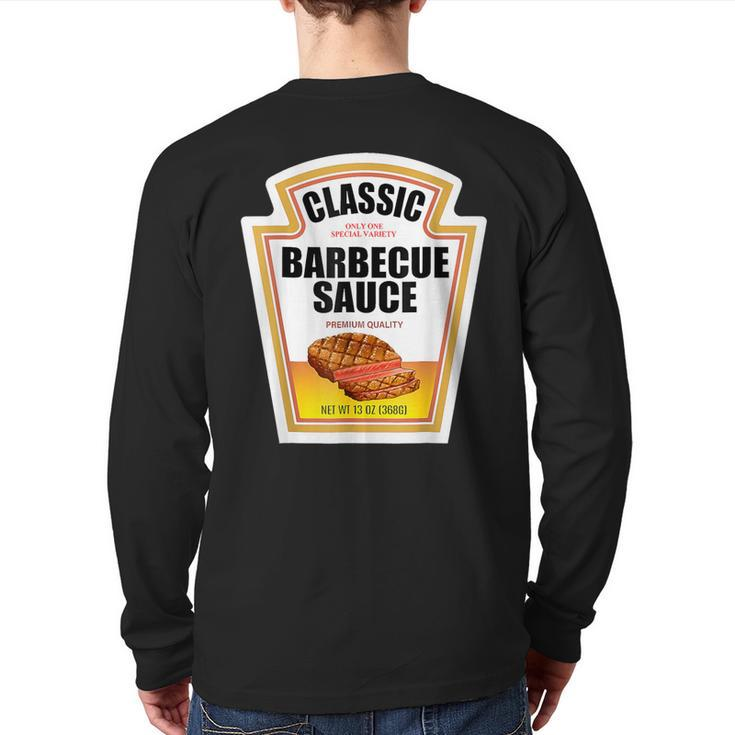 Barbecue Sauce Condiment Group Halloween Costume Adult Kid Back Print Long Sleeve T-shirt