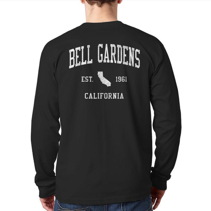 Bell Gardens Ca Vintage Athletic Sports Js01 Back Print Long Sleeve T-shirt