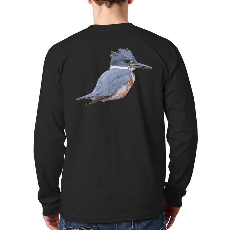 Belted Kingfisher Graphic Back Print Long Sleeve T-shirt