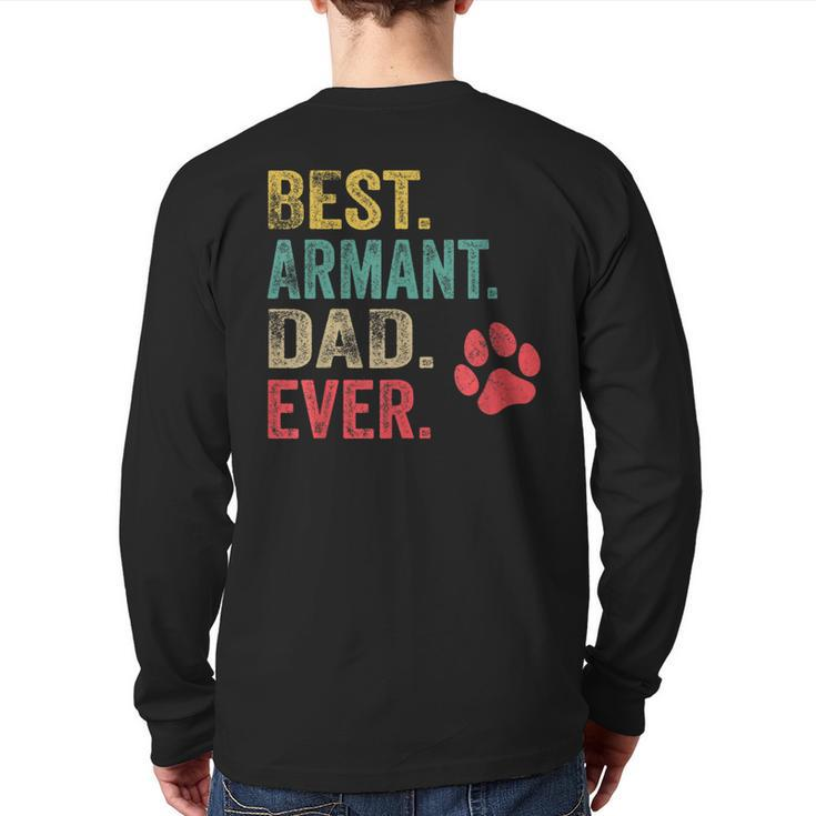 Best Armant Dad Ever Vintage Father Dog Lover Back Print Long Sleeve T-shirt