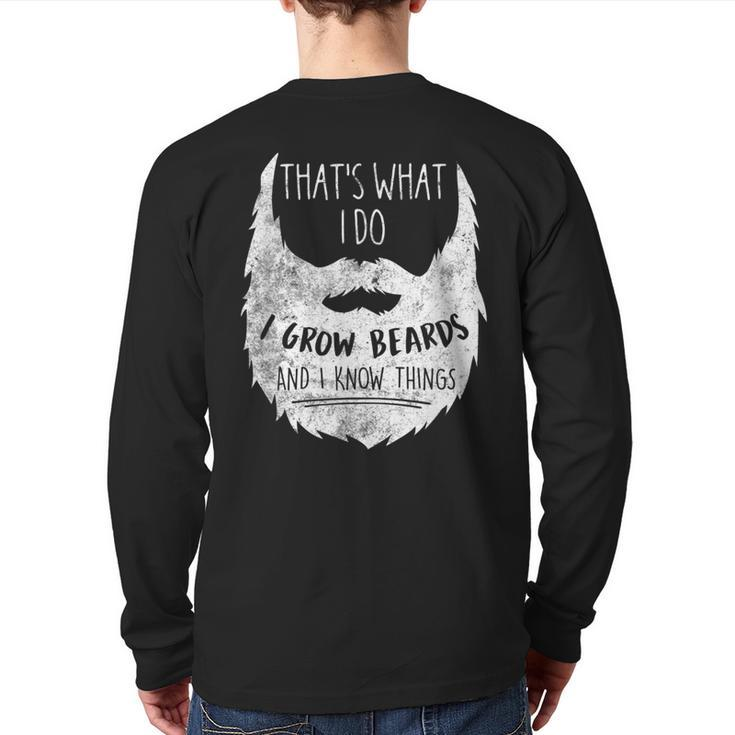 Best Bearded Geeky Quote Back Print Long Sleeve T-shirt