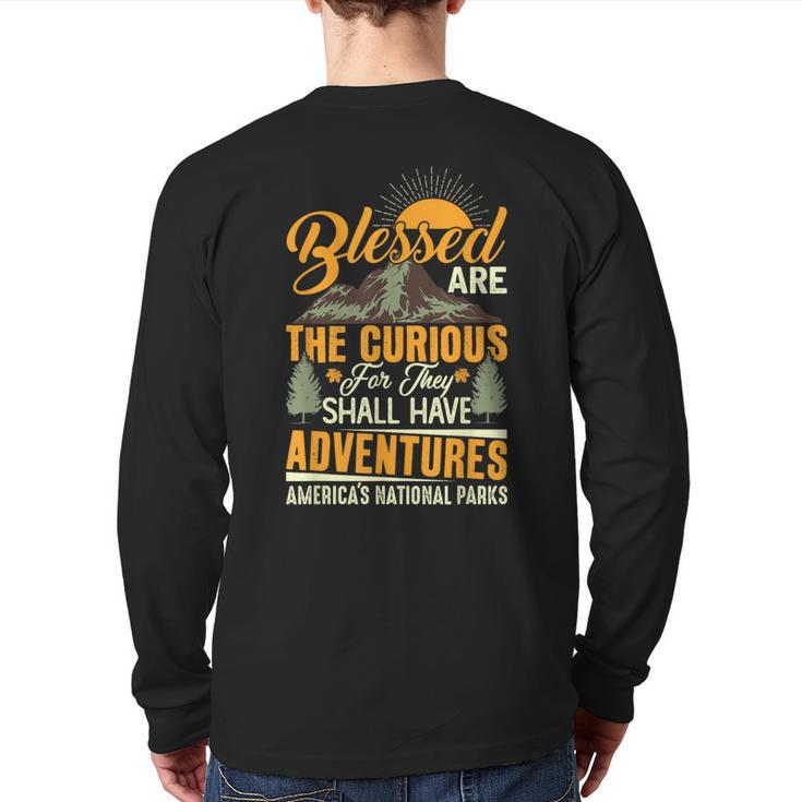 Blessed Are The Curious National Parks Back Print Long Sleeve T-shirt