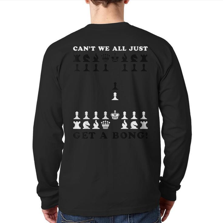 Bongcloud Opening Meme Pun Chess Player Back Print Long Sleeve T-shirt