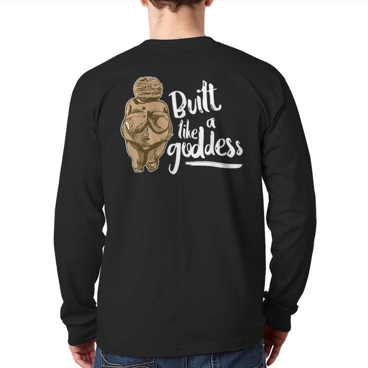 Built Like A Goddess Venus Of Willendorf Body Positivity Bbw Back Print Long Sleeve T-shirt
