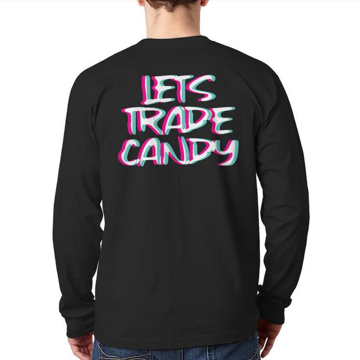 Candy Outfit I Trippy Edm Festival Clothing Acid Techno Rave Back Print Long Sleeve T-shirt