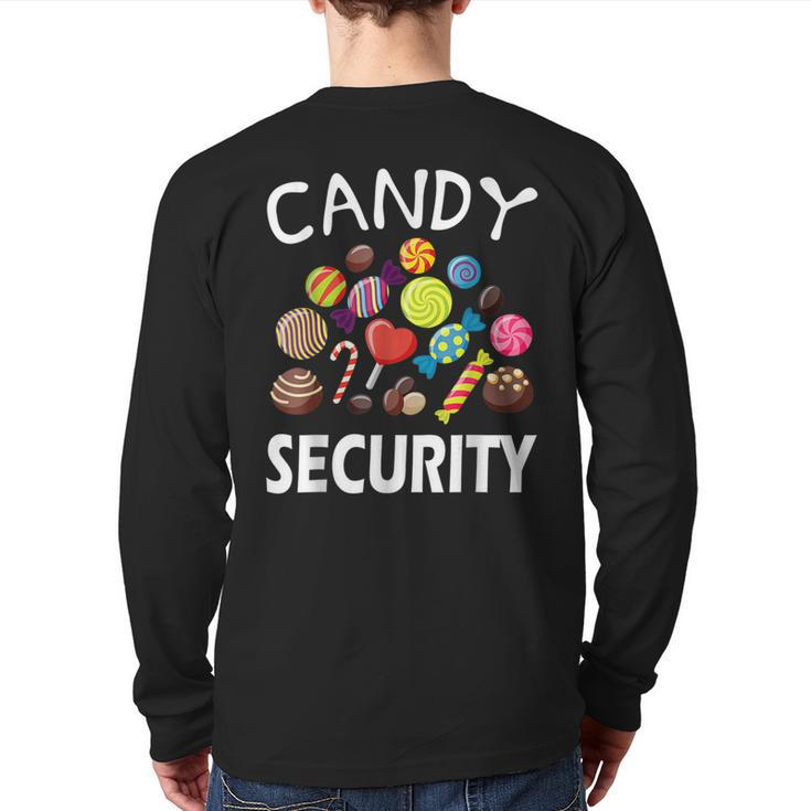 Candy Security Halloween Costume Party T Back Print Long Sleeve T-shirt