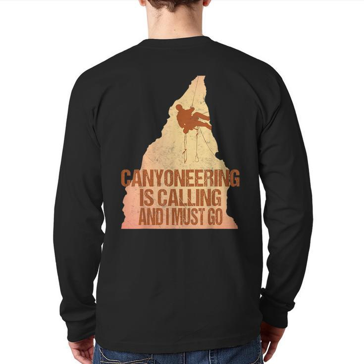 Canyoneering Bouldering Rappelling Wilderness T Back Print Long Sleeve T-shirt