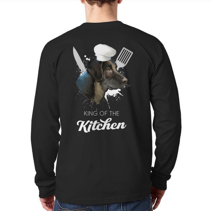 Cao De Castro Laboreiro King Of The Kitchen Dog Chef Back Print Long Sleeve T-shirt