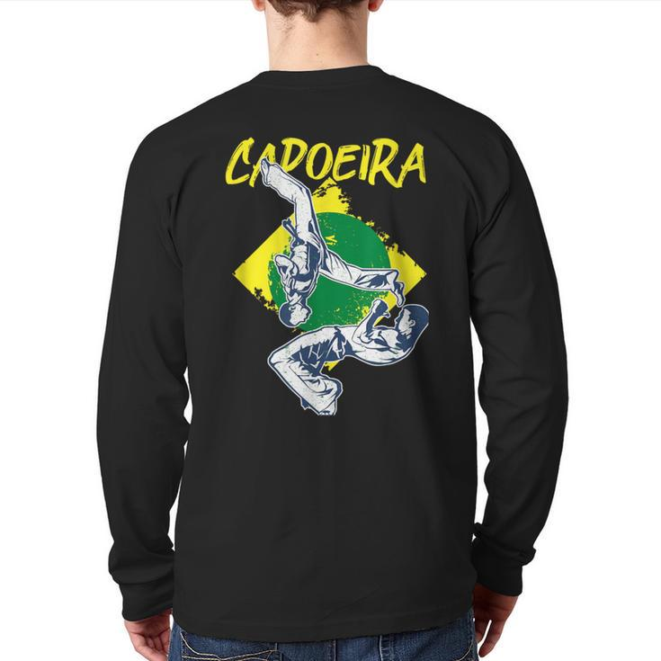 Capoeira Brazilian Flag Fight Capo Ginga Music Martial Arts Back Print Long Sleeve T-shirt