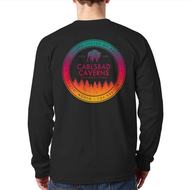 Carlsbad Caverns National Park New Mexico Nm Back Print Long Sleeve T-shirt
