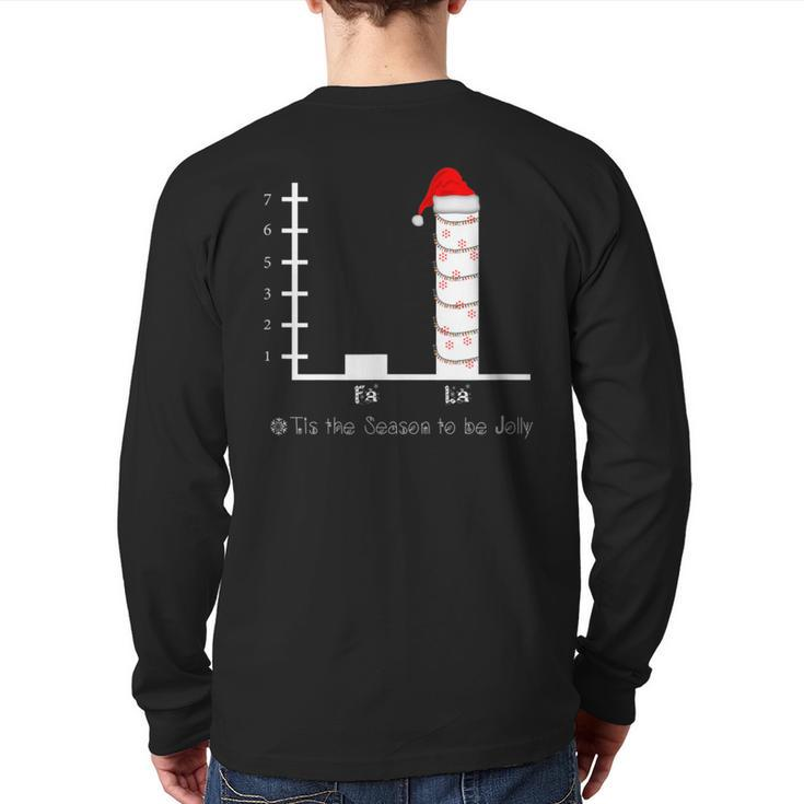 Carol Bar Graph Music Lovers Ugly Christmas Sweater Back Print Long Sleeve T-shirt