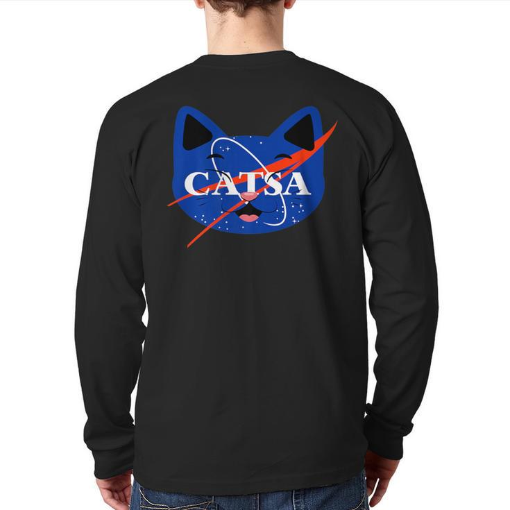 Catsa Space For Cat Lovers And Fans Of Felines Back Print Long Sleeve T-shirt