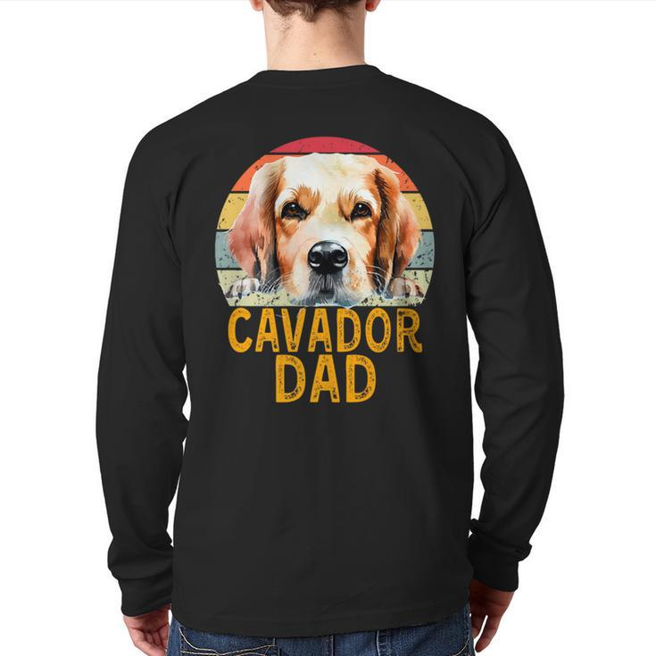 Cavador Dog Dad Retro Vintage My Dogs Are My Cardio Back Print Long Sleeve T-shirt