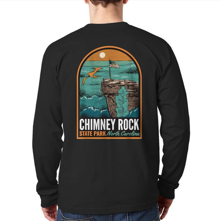 Chimney Rock State Park Nc Vintage Back Print Long Sleeve T-shirt