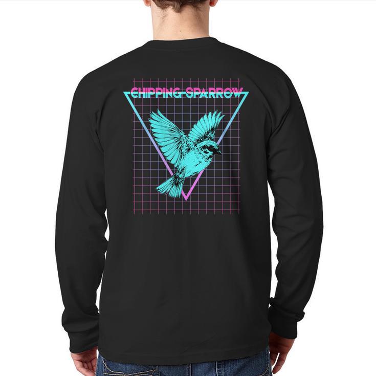 Bobolink Bird Aesthetic Retro Bobolink Back Print Long Sleeve T