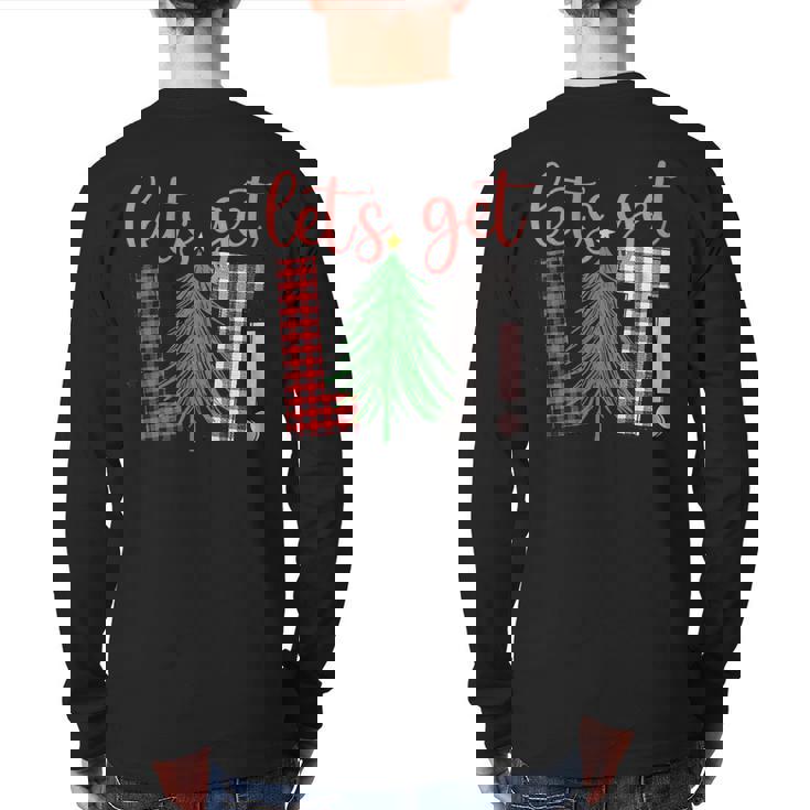 Christmas Let's Get Lit Festive Alcohol Back Print Long Sleeve T-shirt