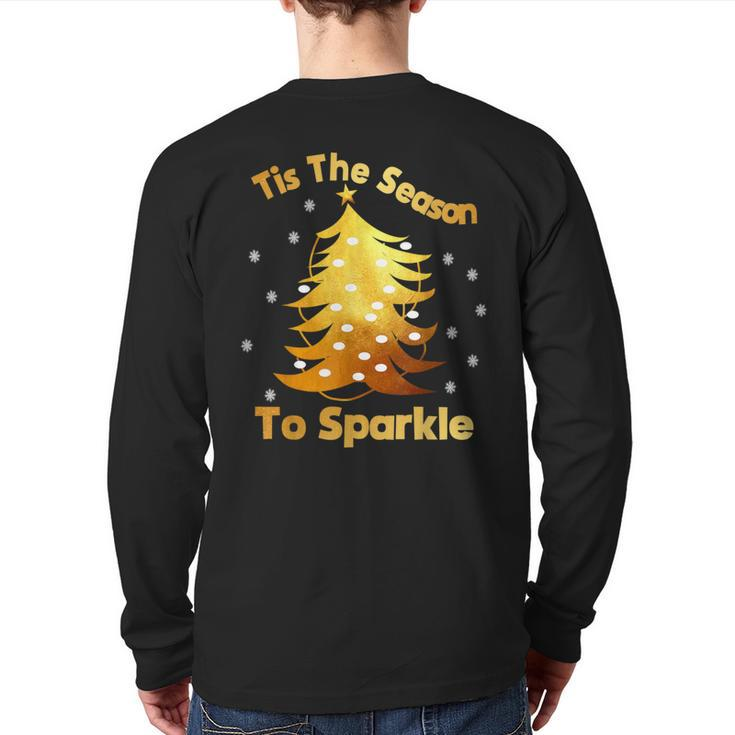Christmas Tis The Season To Sparkle T Back Print Long Sleeve T-shirt