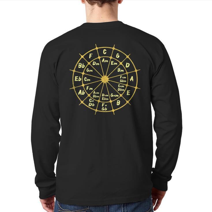 Circle Of Fifths Music Theory Chord Chart Back Print Long Sleeve T-shirt