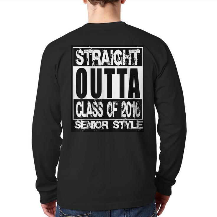 Class Of 2016 Senior Back Print Long Sleeve T-shirt