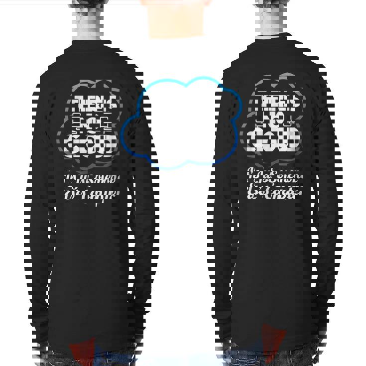 Computer Cloud Computing Networking Back Print Long Sleeve T-shirt