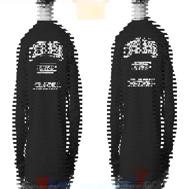 Costa Mesa California Ca State Vintage Athletic Style Back Print Long Sleeve T-shirt