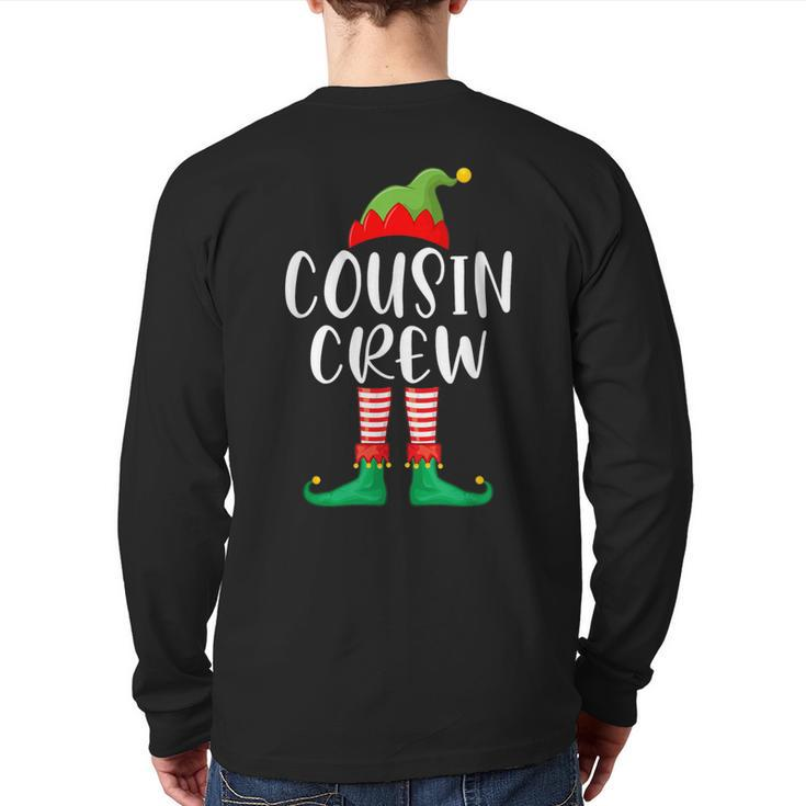 Cousin Crew Cute Xmas Elf Matching Christmas Party Back Print Long Sleeve T-shirt