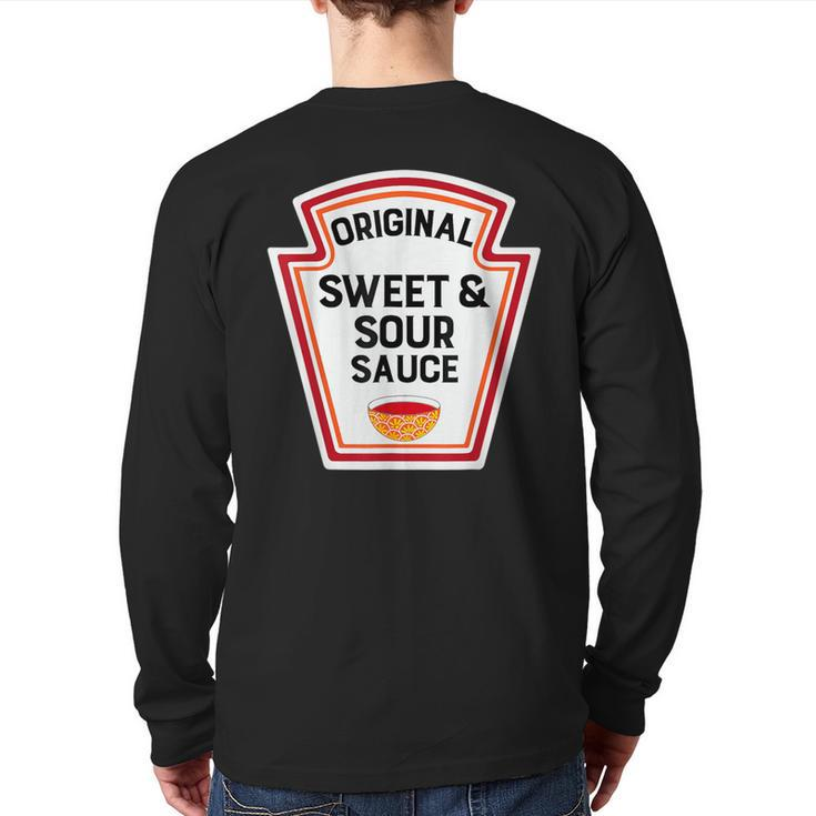 Cute Group Condiments Costume Sweet And Sour Sauce Back Print Long Sleeve T-shirt