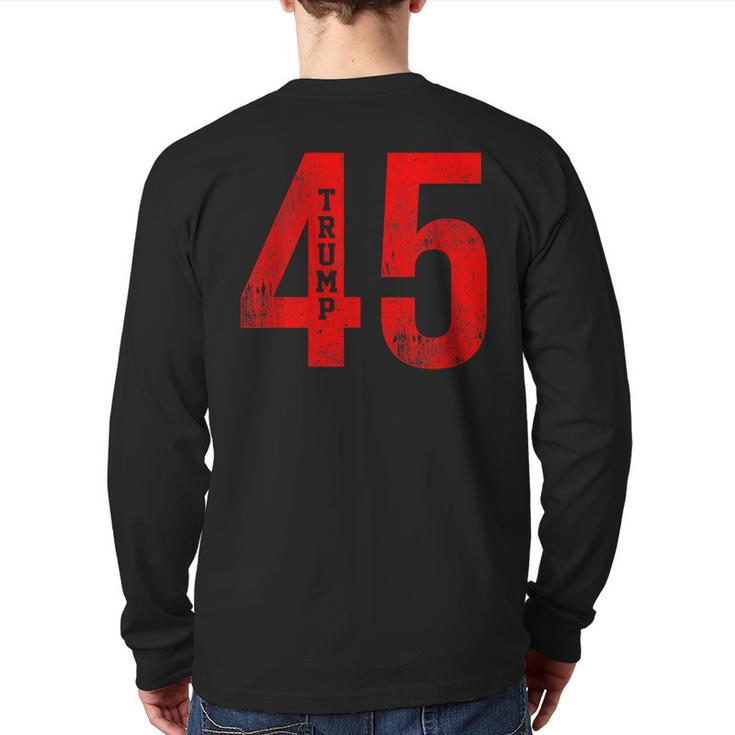Donald Trump 45 Football Jersey Pro Trump Back Print Long Sleeve T-shirt