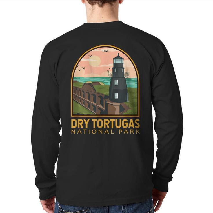 Dry Tortugas National Park Vintage Emblem Back Print Long Sleeve T-shirt