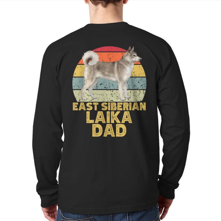 East Siberian Laika Dog Dad Retro My Dogs Are My Cardio Back Print Long Sleeve T-shirt
