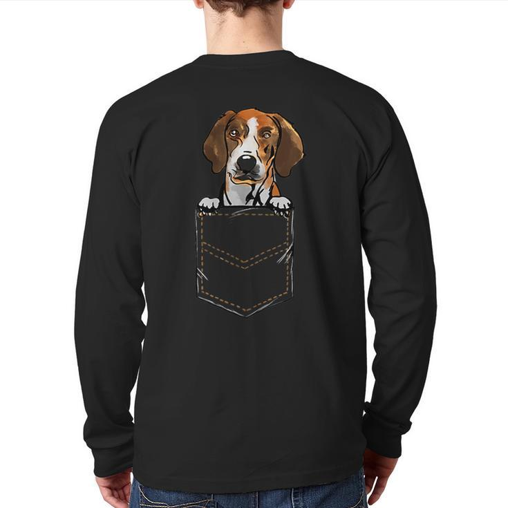 Estonian Hound Puppy For A Dog Owner Pet Pocket Back Print Long Sleeve T-shirt