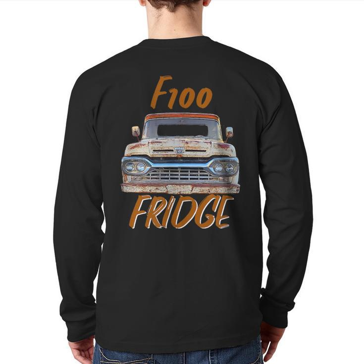 F100 Fridge Truck Graphic Back Print Long Sleeve T-shirt