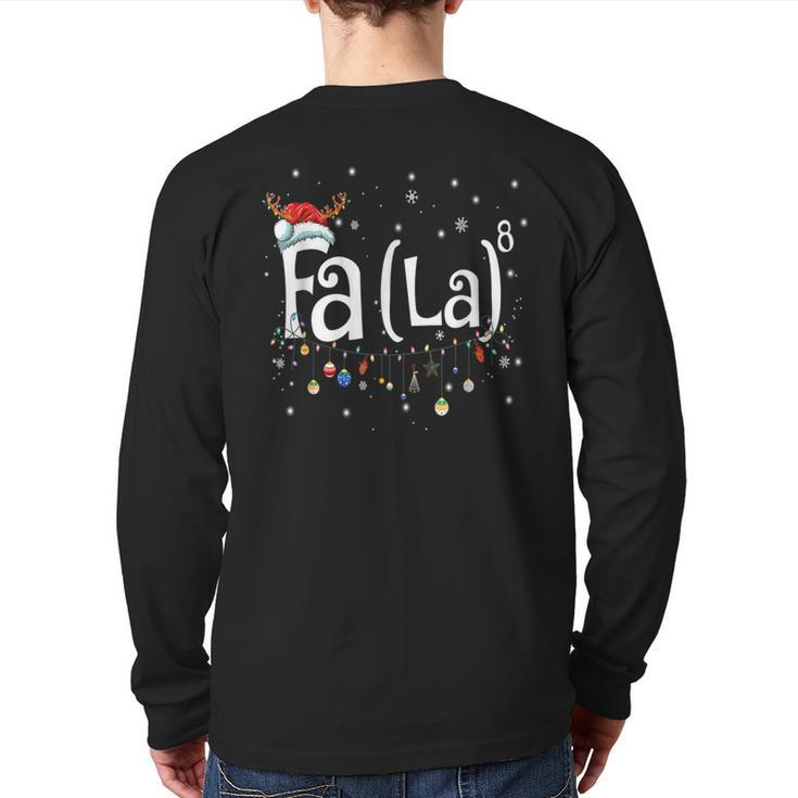 Fa La8 Christmas Santa Fa La Math Back Print Long Sleeve T-shirt
