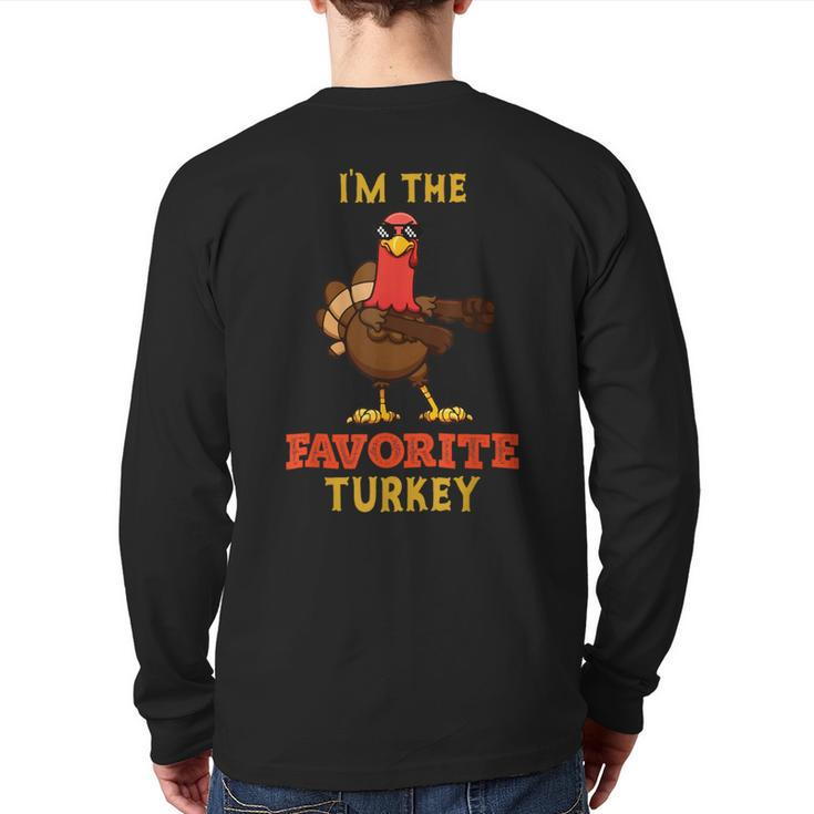 Favorite Turkey Matching Family Group Thanksgiving Back Print Long Sleeve T-shirt